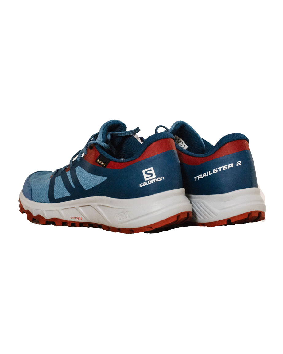 Salomon Trailster 2 Goretex Sensifit Blue and Red Shoes